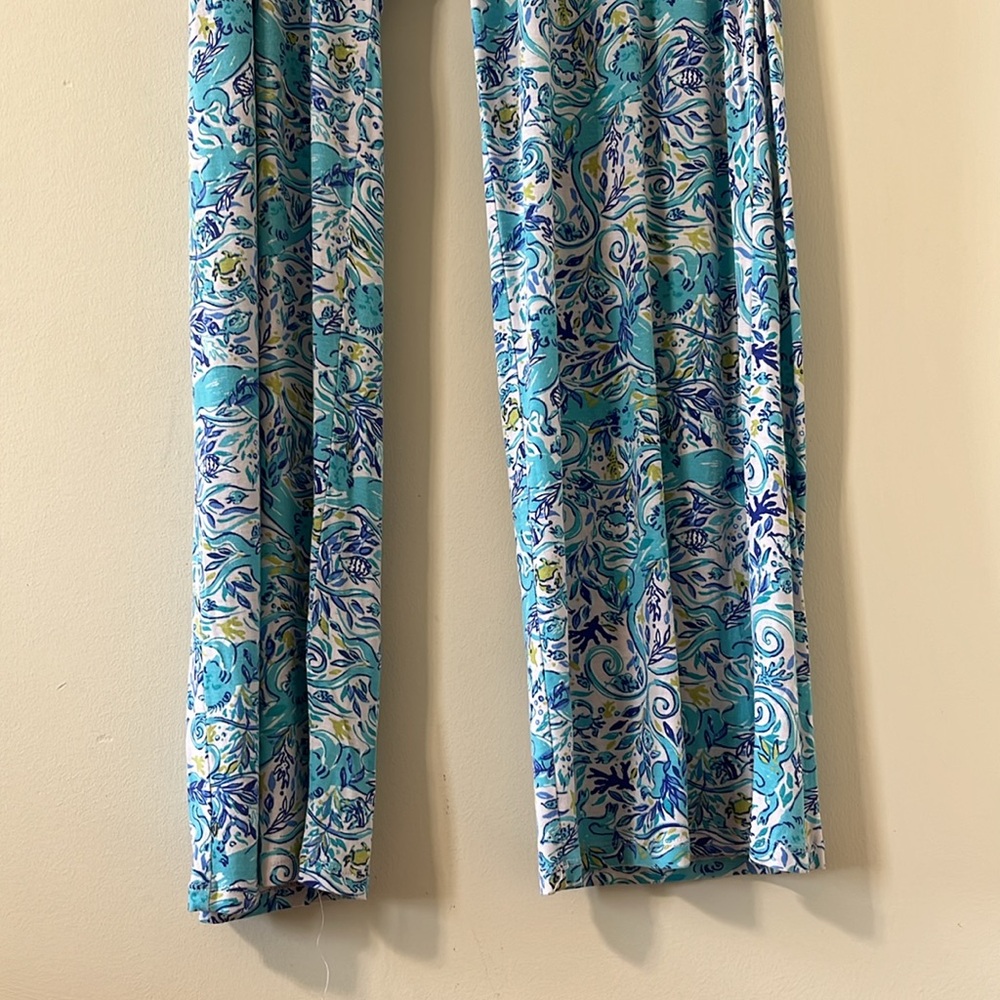 Lilly Pulitzer Melon Fig Tint Monkey Sea Knit Pajama Set Size XL - Picture 11 of 11